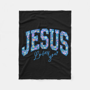 Jezus Houdt van Jou, Bijbel God Geloof Kerk Christ Fleece Deken