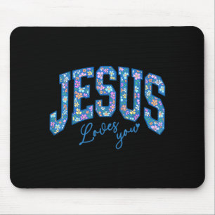 Jezus Houdt van Jou, Bijbel God Geloof Kerk Christ Muismat