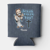 Jezus houdt van jou blikjeskoeler (Voorkant)