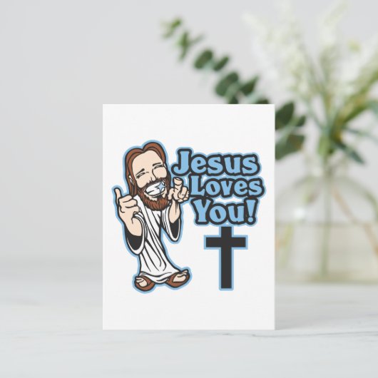 Jezus houdt van jou briefkaart (Staand voorkant)