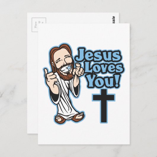 Jezus houdt van jou briefkaart (Voorkant / Achterkant)