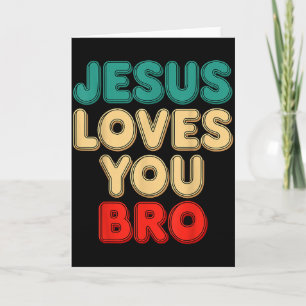 Jezus Houdt Van Jou Bro Christelijk Geloof Religie Kaart