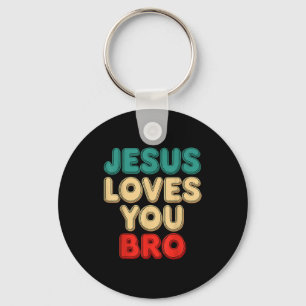 Jezus Houdt Van Jou Bro Christelijk Geloof Religie Sleutelhanger