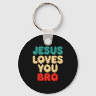 Jezus Houdt Van Jou Bro Christelijk Geloof Religie Sleutelhanger