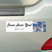 Jezus houdt van jou bumpersticker (Op auto)