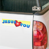 Jezus houdt van jou bumpersticker (Op Truck)