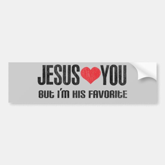 Jezus houdt van jou bumpersticker (Voorkant)