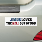 Jezus houdt van jou bumpersticker (Op auto)