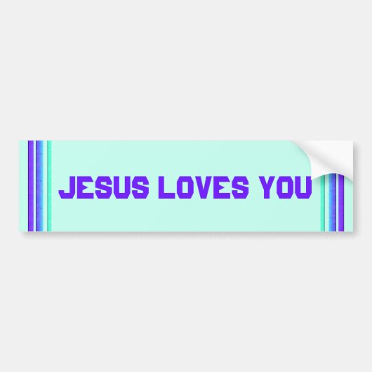 Jezus houdt van jou bumpersticker (Voorkant)