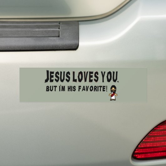 Jezus houdt van jou bumpersticker (Op auto)