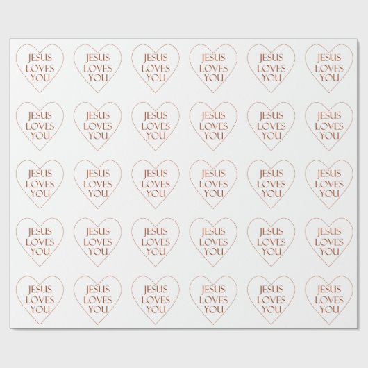 Jezus houdt van jou cadeaupapier (Vlak)