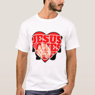 Jezus houdt van jou Christelijk Inspiratie Geloo T-shirt