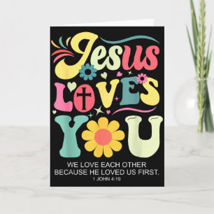 Jezus Houdt Van Jou Christelijk Kruis God Geloof B Kaart