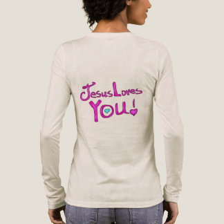 Jezus houdt van jou Christelijke quote Tri-Blend Shirt
