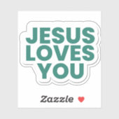 Jezus Houdt van Jou - Christelijke Sticker Gebasee (Vel)