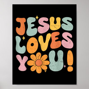 Jezus Houdt Van Jou Christelijke Tiener Meisje God Poster