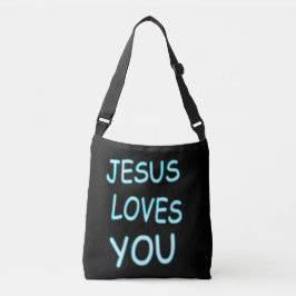 Jezus houdt van jou crossbody tas