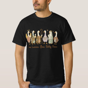 Jezus Houdt Van Jou Domme Gans ,Christelijke Domme T-shirt