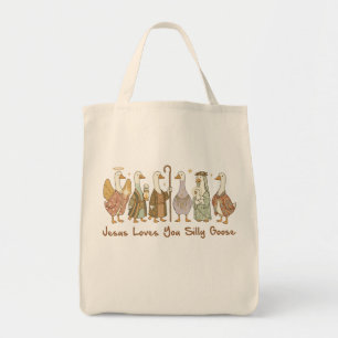 Jezus Houdt Van Jou Domme Gans ,Christelijke Domme Tote Bag