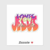 Jezus houdt van jou en mij sticker (Vel)