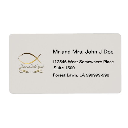 Jezus houdt van jou etiket (Voorkant)