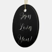 Jezus houdt van jou! | fancy script keramisch ornament (Links)