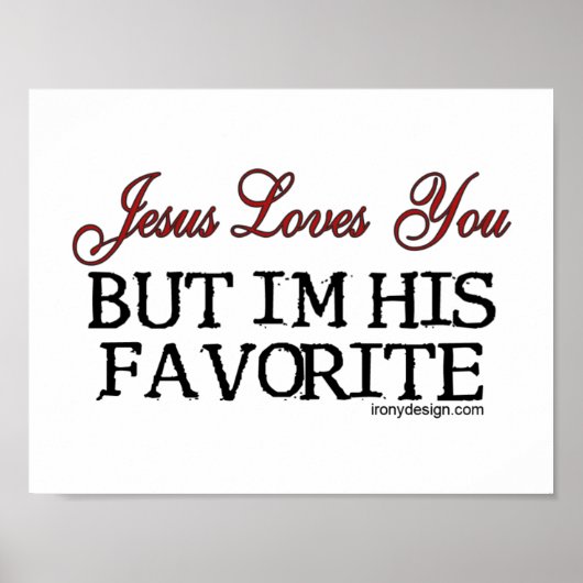 Jezus houdt van jou Favoriet Poster (Voorkant)
