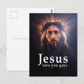 Jezus houdt van jou homo briefkaart (Voorkant / Achterkant)
