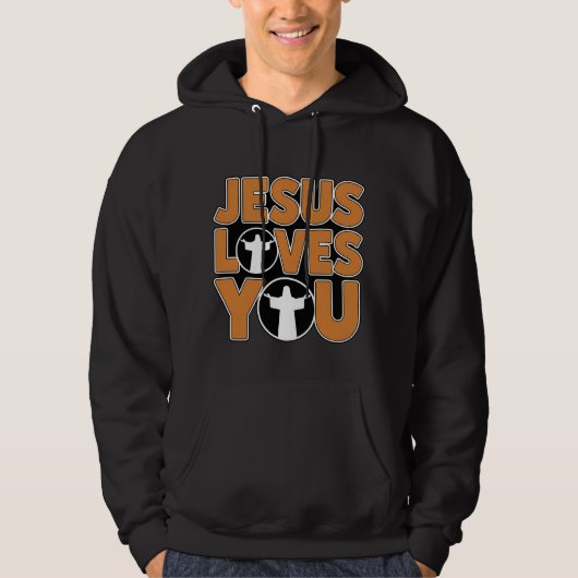 Jezus houdt van jou Hoodie (Voorkant)