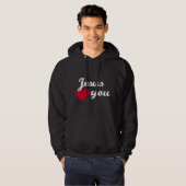 Jezus houdt van jou hoodie (Voorkant volledig)