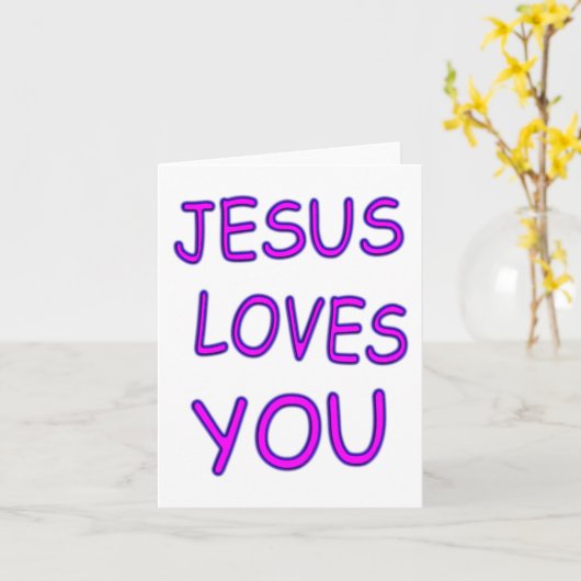 Jezus houdt van jou kaart (Gele Bloem)