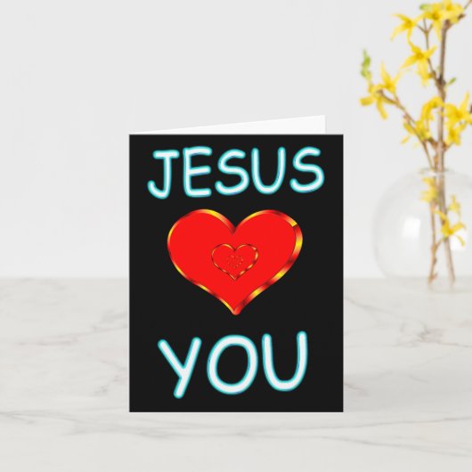 Jezus houdt van jou kaart (Gele Bloem)