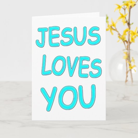 Jezus houdt van jou kaart (Gele Bloem)