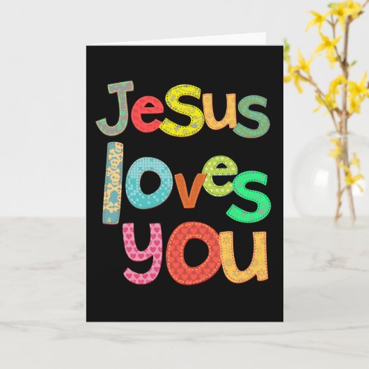 Jezus houdt van jou kaart (Gele Bloem)