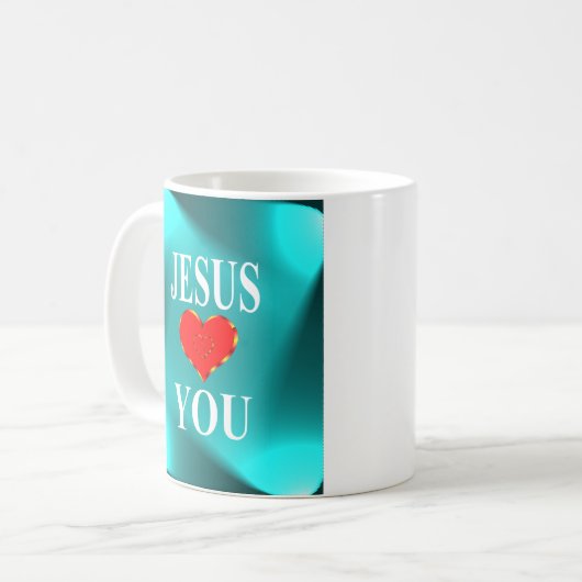 Jezus houdt van jou koffiemok (Voorkant links)