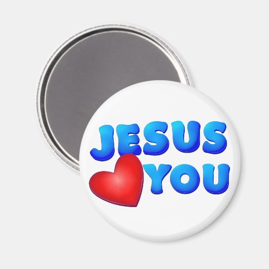 Jezus houdt van jou magneet (Voorkant / Achterkant)