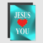 Jezus houdt van jou magnetische uitnodiging (Voorkant / Achterkant)