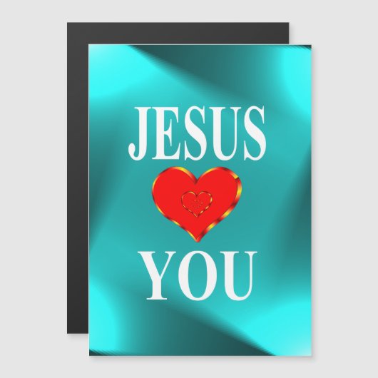Jezus houdt van jou magnetische uitnodiging (Voorkant / Achterkant)