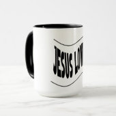 Jezus Houdt van Jou Mok (Voorkant links)