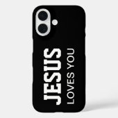 Jezus Houdt Van Jou Motiverende Typografie Case-Mate iPhone Case (Achterkant)
