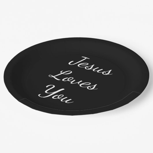 Jezus houdt van jou papieren bordje (Gekanteld)