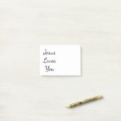 Jezus houdt van jou post-it® notes (Op bureau)