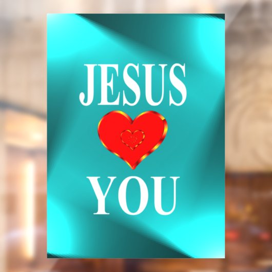 Jezus houdt van jou raamsticker (Vel 2)