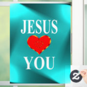 Jezus houdt van jou raamsticker (Huis)