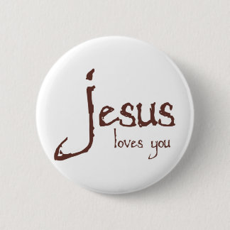Jezus houdt van jou ronde button 5,7 cm