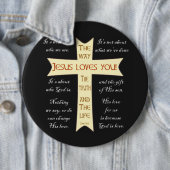 Jezus houdt van jou ronde button 6,0 cm (In situ)