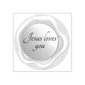 Jezus houdt van jou rubberstempel (Afrduk)