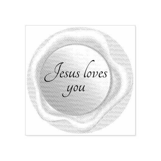 Jezus houdt van jou rubberstempel (Afrduk)