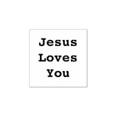 Jezus houdt van jou rubberstempel (Afrduk)