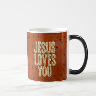 Jezus Houdt van Jou Rustieke Christelijke Aanmoedi Magische Mok
